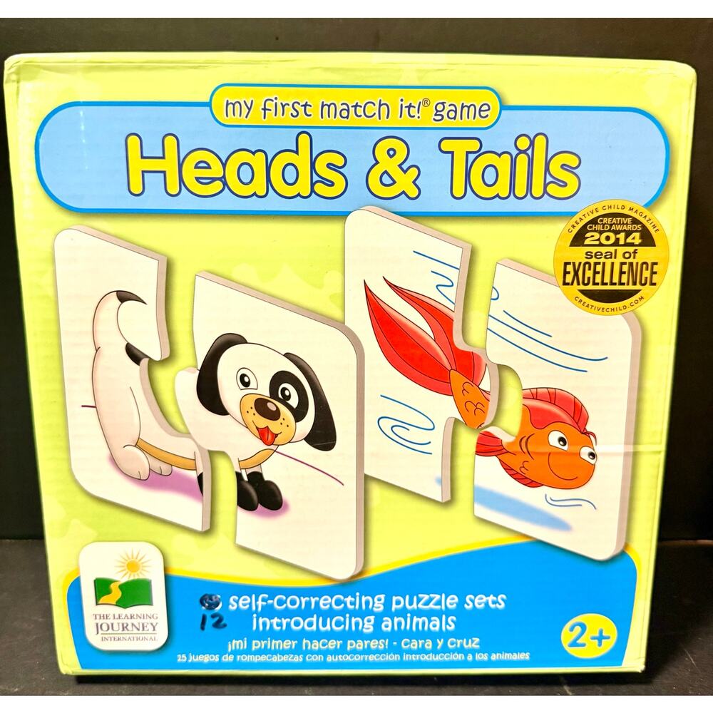 First Match It! - Heads & Tails animal matching puzzle set by Learning Journey